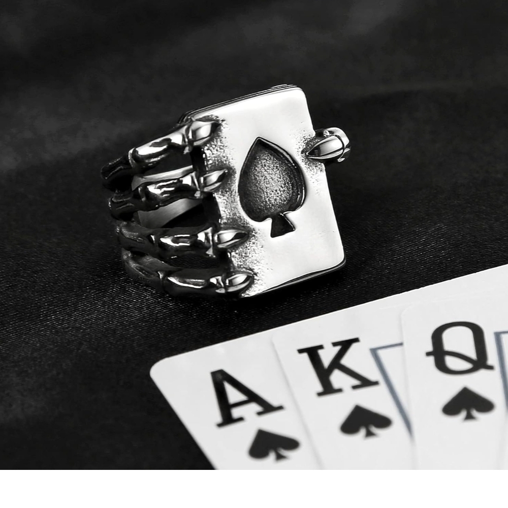 Silver Skeleton Hand Ring - image 5